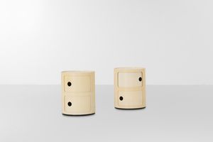 Anna Castelli Ferrieri : Due comodini della serie Componibili  - Asta Design Lab - Associazione Nazionale - Case d'Asta italiane