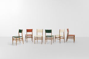 GIO PONTI : Sei sedie mod. Leggera.  - Asta Design Lab - Associazione Nazionale - Case d'Asta italiane
