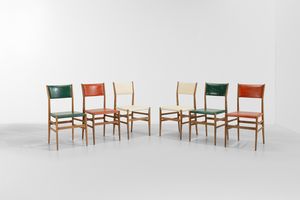 GIO PONTI : Sei sedie mod. Leggera.  - Asta Design Lab - Associazione Nazionale - Case d'Asta italiane