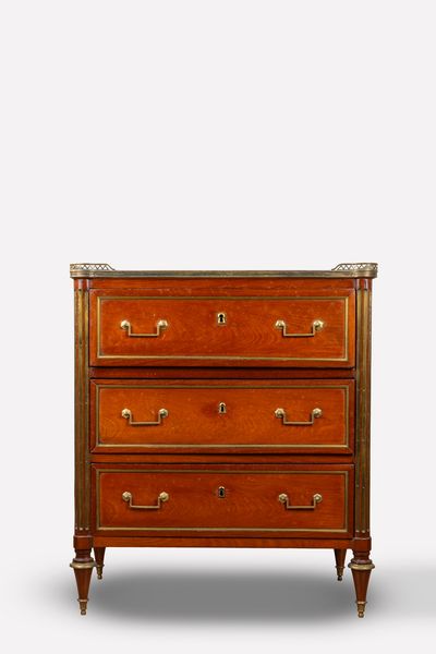 Cassettone con scrittoio lastronato in mogano, secolo XIX  - Asta Incanti d'Arte - Associazione Nazionale - Case d'Asta italiane