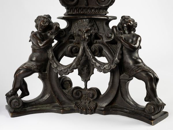 Coppia di grandi alari in bronzo. Da un modello di NiccolÃ² Roccatagliata (Genova 1559-Venezia, 1629)  - Asta Incanti d'Arte - Associazione Nazionale - Case d'Asta italiane