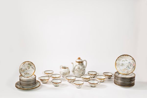Servizio da tÃ¨ in porcellana policroma, Giappone inizi secolo XX  - Asta Incanti d'Arte - Associazione Nazionale - Case d'Asta italiane