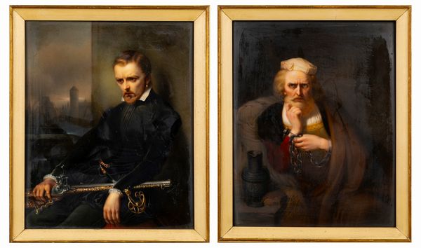 Coppia di formelle in porcellana, manifattura KPM, Berlino,secolo XIX  - Asta Incanti d'Arte - Associazione Nazionale - Case d'Asta italiane