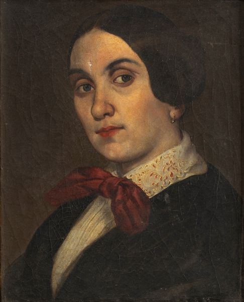 Scuola lombarda, secolo XIX : Ritratto femminile  - Asta Incanti d'Arte - Associazione Nazionale - Case d'Asta italiane