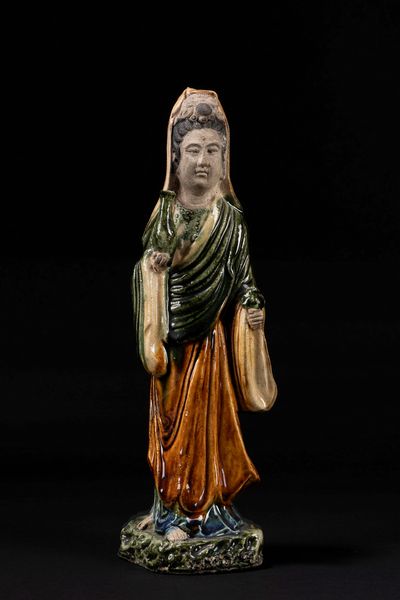 Scultura in gres ad invetriatura Sancai  - Asta Incanti d'Arte - Associazione Nazionale - Case d'Asta italiane