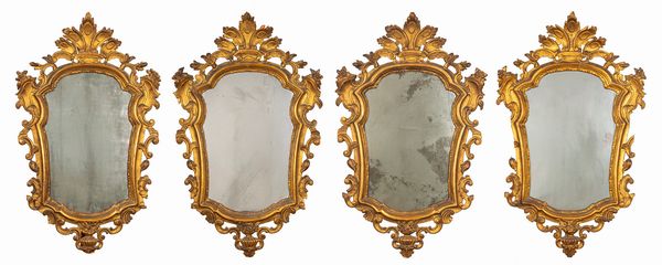 Quattro specchiere in stile settecentesco  - Asta Incanti d'Arte - Associazione Nazionale - Case d'Asta italiane