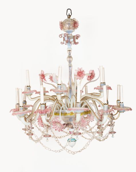 Lampadario in vetro soffiato di Murano policromo  - Asta Incanti d'Arte - Associazione Nazionale - Case d'Asta italiane