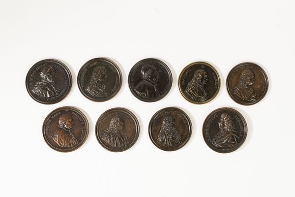Lotto di nove medaglie commemorative in bronzo. Fine secolo XVII/metÃ  secolo XVIII  - Asta Incanti d'Arte - Associazione Nazionale - Case d'Asta italiane