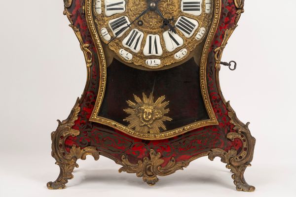 Pendola Cartel in stile Boulle in tartaruga e bronzo dorato, secolo XIX  - Asta Incanti d'Arte - Associazione Nazionale - Case d'Asta italiane