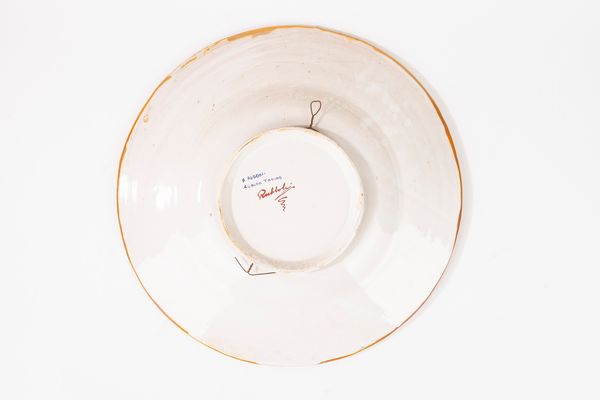Coppia di piatti da parata in maiolica a lustro. Alberto Rubboli, Gualdo Tadino, fine secolo XIX/XX  - Asta Incanti d'Arte - Associazione Nazionale - Case d'Asta italiane