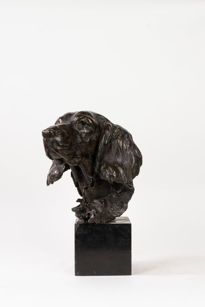Alessandro Laforet : Testa di segugio in bronzo  - Asta Incanti d'Arte - Associazione Nazionale - Case d'Asta italiane