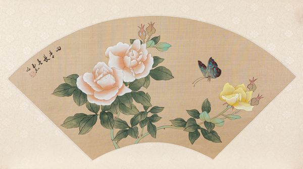 CINQUE VENTAGLI DIPINTI SU SETA  - Asta Incanti d'Arte - Associazione Nazionale - Case d'Asta italiane