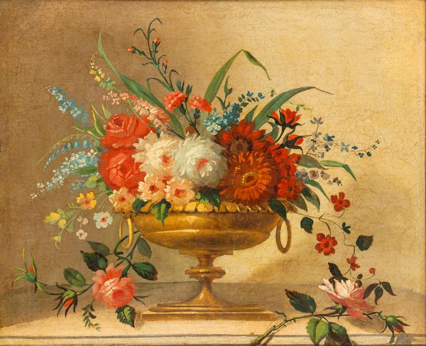 Scuola italiana, secolo XIX : Fiori in un vaso  - Asta Incanti d'Arte - Associazione Nazionale - Case d'Asta italiane