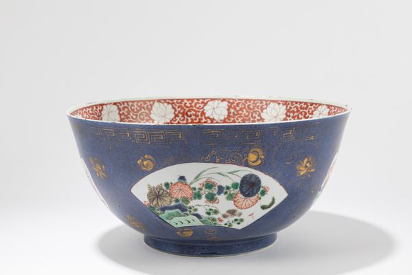 PUNCH BOWL IN PORCELLANA FAMIGLIA VERDE  - Asta Incanti d'Arte - Associazione Nazionale - Case d'Asta italiane