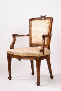 Lotto composto da una coppia di poltrone e da una poltrona singola, secolo XVIII/XIX  - Asta Incanti d'Arte - Associazione Nazionale - Case d'Asta italiane