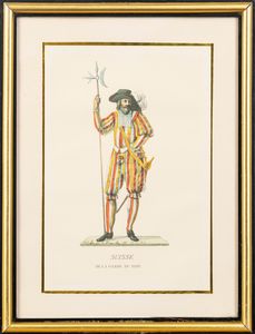 Lotto composto da quattro stampe raffiguranti costumi delle Guardie Svizzere  - Asta Incanti d'Arte - Associazione Nazionale - Case d'Asta italiane