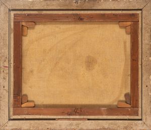 Scuola napoletana, secolo XVIII : Trionfo di fiori e frutti in un giardino con donna che adorna una statua  - Asta Incanti d'Arte - Associazione Nazionale - Case d'Asta italiane