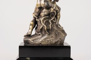 Scultura  in argento raffigurante Nettuno  - Asta Incanti d'Arte - Associazione Nazionale - Case d'Asta italiane