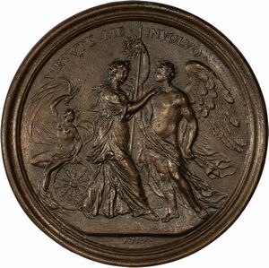 Lotto di nove medaglie commemorative in bronzo. Fine secolo XVII/metÃ  secolo XVIII  - Asta Incanti d'Arte - Associazione Nazionale - Case d'Asta italiane