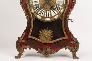 Pendola Cartel in stile Boulle in tartaruga e bronzo dorato, secolo XIX  - Asta Incanti d'Arte - Associazione Nazionale - Case d'Asta italiane