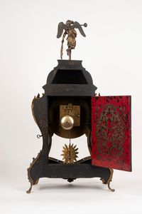 Pendola Cartel in stile Boulle in tartaruga e bronzo dorato, secolo XIX  - Asta Incanti d'Arte - Associazione Nazionale - Case d'Asta italiane