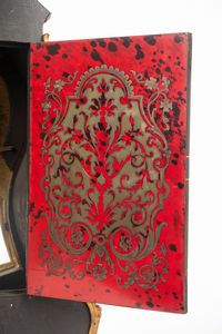 Pendola Cartel in stile Boulle in tartaruga e bronzo dorato, secolo XIX  - Asta Incanti d'Arte - Associazione Nazionale - Case d'Asta italiane