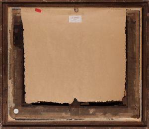 Scuola fiamminga, secolo XVII : Scena d'interno con venditore di vasellame  - Asta Incanti d'Arte - Associazione Nazionale - Case d'Asta italiane