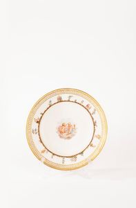 Set di sei piatti in porcellana policroma, manifattura di Meissen, secolo XIX  - Asta Incanti d'Arte - Associazione Nazionale - Case d'Asta italiane