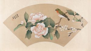 CINQUE VENTAGLI DIPINTI SU SETA  - Asta Incanti d'Arte - Associazione Nazionale - Case d'Asta italiane