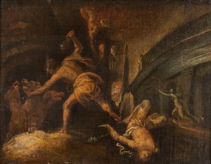Seguace di Polidoro da Caravaggio - Ercole e Cerbero