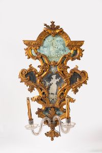 Tre ventole a due fiamme in stile settecentesco  - Asta Incanti d'Arte - Associazione Nazionale - Case d'Asta italiane
