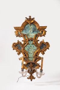 Tre ventole a due fiamme in stile settecentesco  - Asta Incanti d'Arte - Associazione Nazionale - Case d'Asta italiane