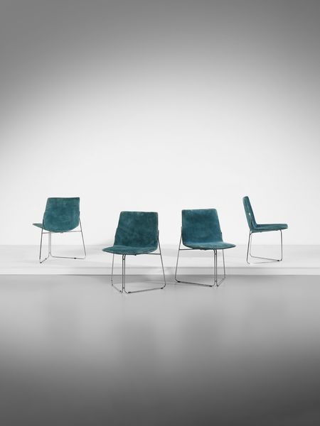 GIOVANNI OFFREDI : Quattro sedie per Saporiti.  - Asta Asta 503 | DESIGN E ARTI DECORATIVE DEL NOVECENTO Virtuale - Associazione Nazionale - Case d'Asta italiane