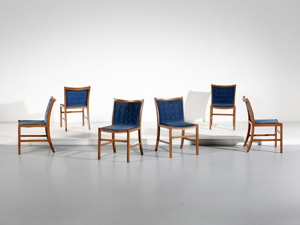 LUCIANO FRIGERIO : Sei sedie mod. Reginella per Frigerio di Desio.  - Asta Asta 503 | DESIGN E ARTI DECORATIVE DEL NOVECENTO Virtuale - Associazione Nazionale - Case d'Asta italiane