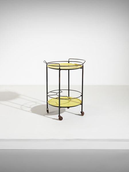 MANIFATTURA ITALIANA : Carrello portavivande con portabottiglie e vassoi rimovibili.  - Asta Asta 503 | DESIGN E ARTI DECORATIVE DEL NOVECENTO Virtuale - Associazione Nazionale - Case d'Asta italiane