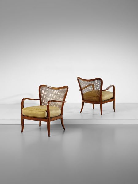 MERONI & FOSSATI : Coppia di poltrone.  - Asta Asta 503 | DESIGN E ARTI DECORATIVE DEL NOVECENTO Virtuale - Associazione Nazionale - Case d'Asta italiane