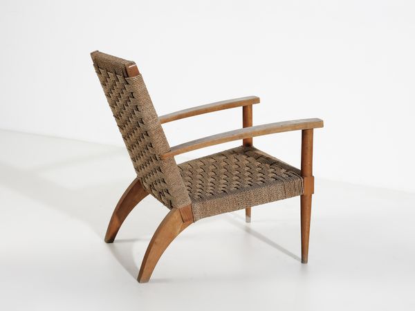 Guglielmo Pecorini : Coppia di poltrone.  - Asta Asta 503 | DESIGN E ARTI DECORATIVE DEL NOVECENTO Virtuale - Associazione Nazionale - Case d'Asta italiane