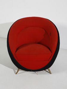 GUGLIELMO VERONESI : Coppia di poltrone per I.S.A., Ponte San Pietro.  - Asta Asta 503 | DESIGN E ARTI DECORATIVE DEL NOVECENTO Virtuale - Associazione Nazionale - Case d'Asta italiane