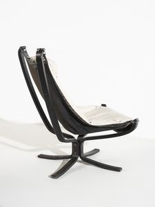 SIGURD RESSEL : Coppia di poltrone mod. Falcon per Poltrona Frau.  - Asta Asta 503 | DESIGN E ARTI DECORATIVE DEL NOVECENTO Virtuale - Associazione Nazionale - Case d'Asta italiane