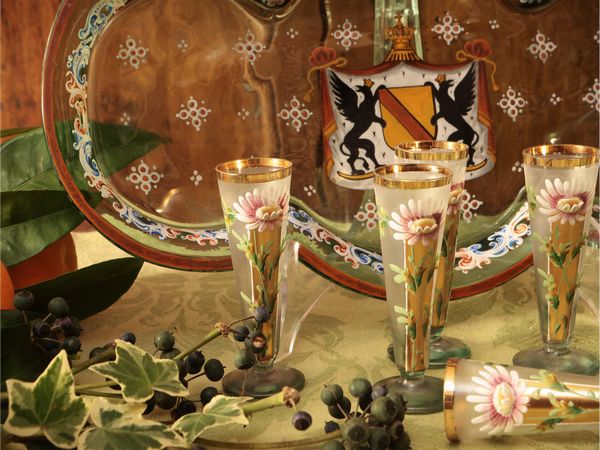 Raccolta di accessori in vetro d'epoca  - Asta Due case fiorentine - Associazione Nazionale - Case d'Asta italiane