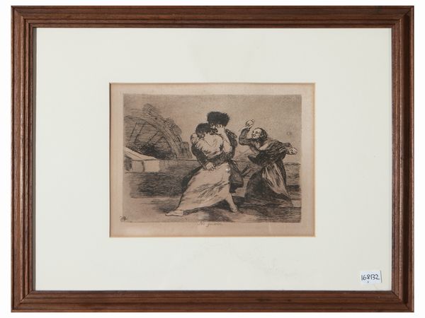 Francisco Goya : No quieren  - Asta Due case fiorentine - Associazione Nazionale - Case d'Asta italiane