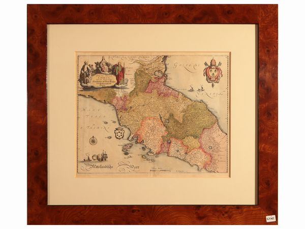 Matthäus Merian : Stato della Chiesa con la Toscana  - Asta Due case fiorentine - Associazione Nazionale - Case d'Asta italiane