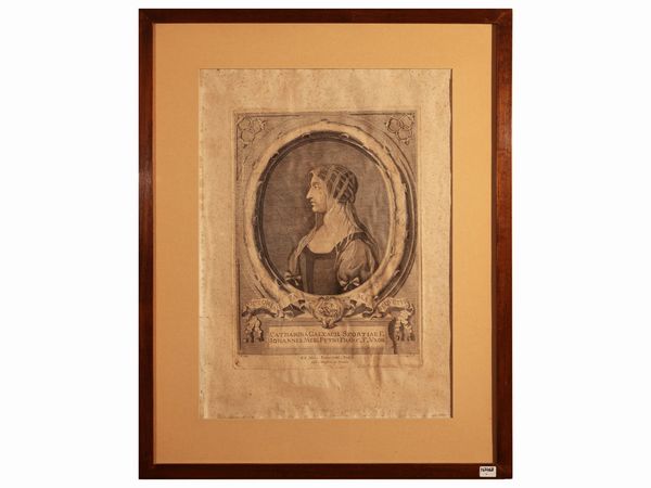 Francesco Allegrini : Ritratto di Caterina de' Medici  - Asta Due case fiorentine - Associazione Nazionale - Case d'Asta italiane