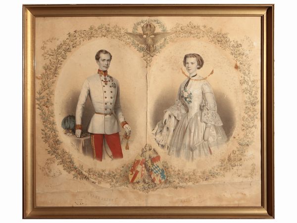 Eduard Kaiser : Franz Joseph - Elisabeth  - Asta Due case fiorentine - Associazione Nazionale - Case d'Asta italiane