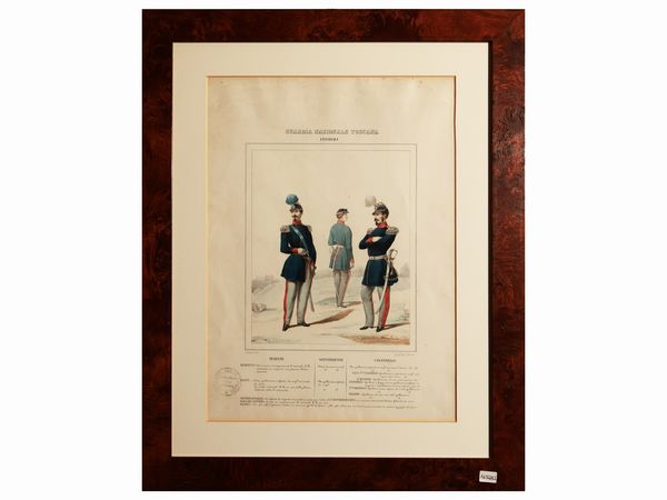 Guardia Nazionale della Toscana - Uffiziali  - Asta Due case fiorentine - Associazione Nazionale - Case d'Asta italiane