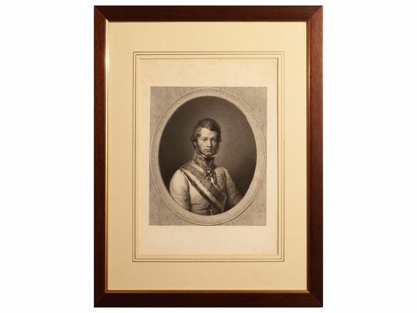 Paolo Toschi : Ritratto di Leopoldo II di Toscana  - Asta Due case fiorentine - Associazione Nazionale - Case d'Asta italiane
