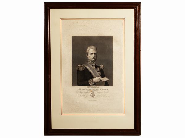 S.A.R Leopoldo Il Granduca di Toscana Generalissimo della Guardia Civica  - Asta Due case fiorentine - Associazione Nazionale - Case d'Asta italiane