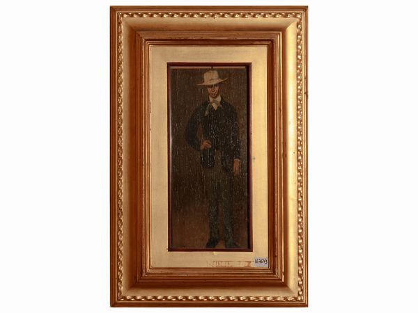 Francesco Vinea : Ritratto d'uomo (del Prof. Grazzini)  - Asta Due case fiorentine - Associazione Nazionale - Case d'Asta italiane