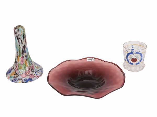 Due accessori in vetro soffiato d'epoca  - Asta Due case fiorentine - Associazione Nazionale - Case d'Asta italiane