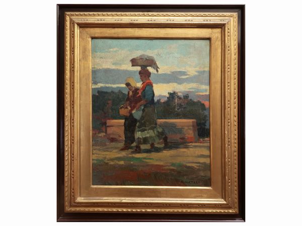 Renato Natali : Contadine  - Asta Due case fiorentine - Associazione Nazionale - Case d'Asta italiane